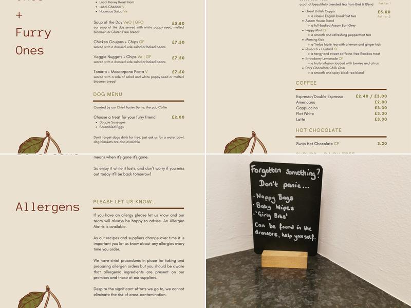 The Cherry Tree, Catthorpe Menu