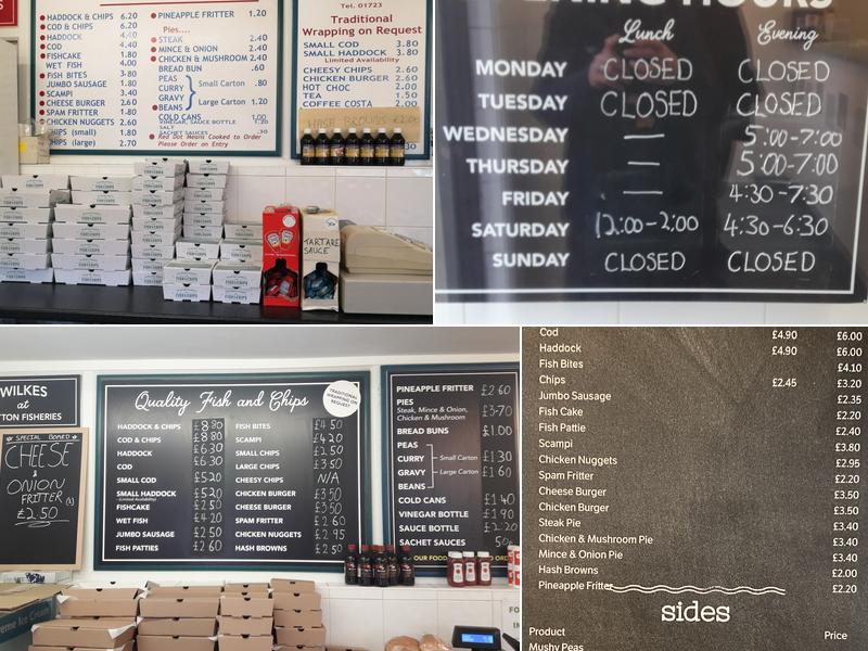 Wilkes at Cayton Fisheries Menu