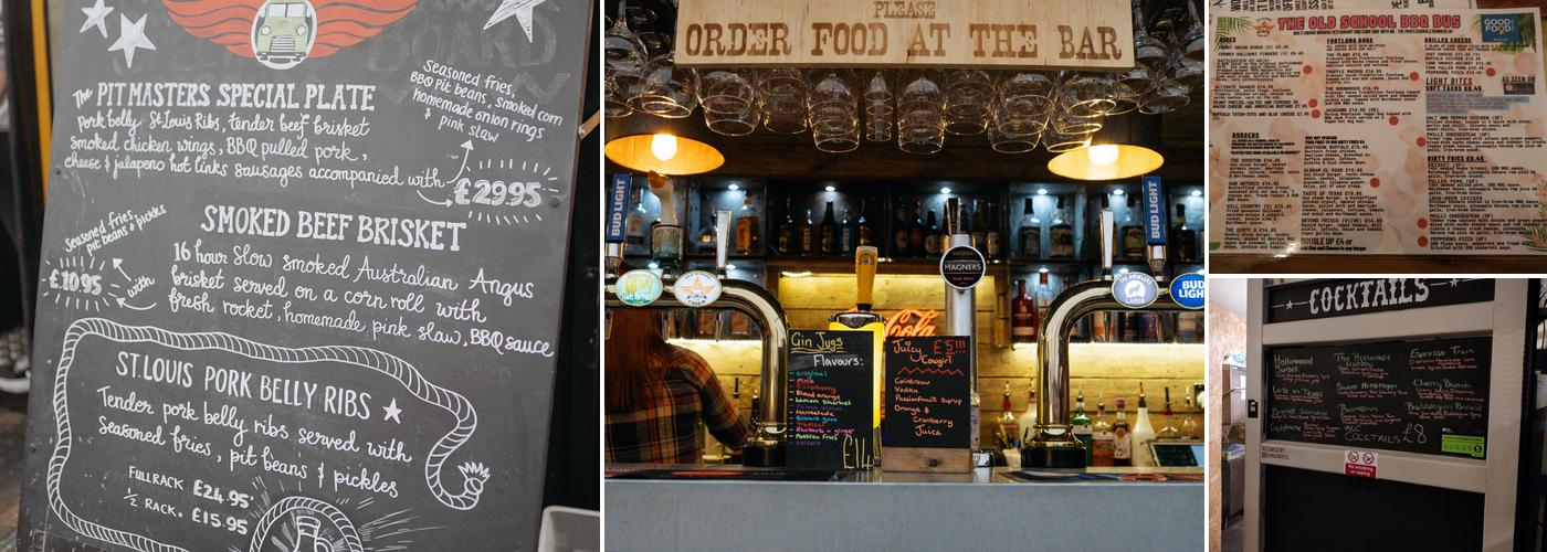 The Old School BBQ Bus Menu