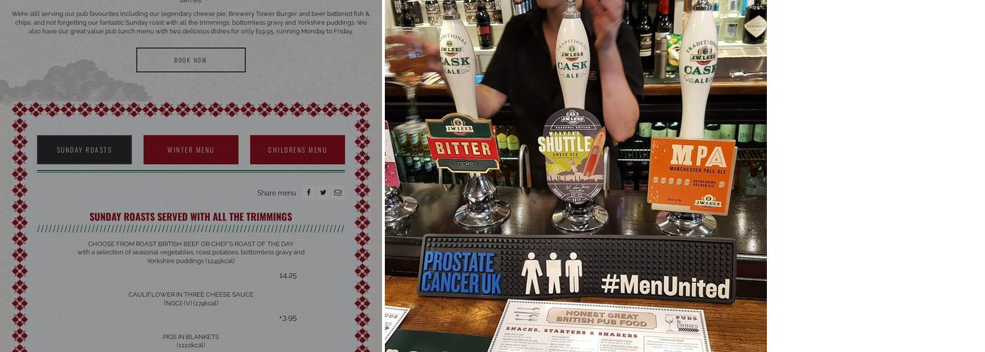 The Rose Of Lancaster Menu