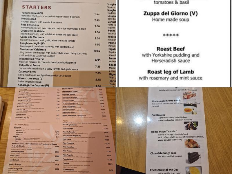 San Rocco Menu
