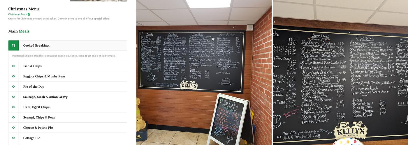 Rowberrys Cafe Menu