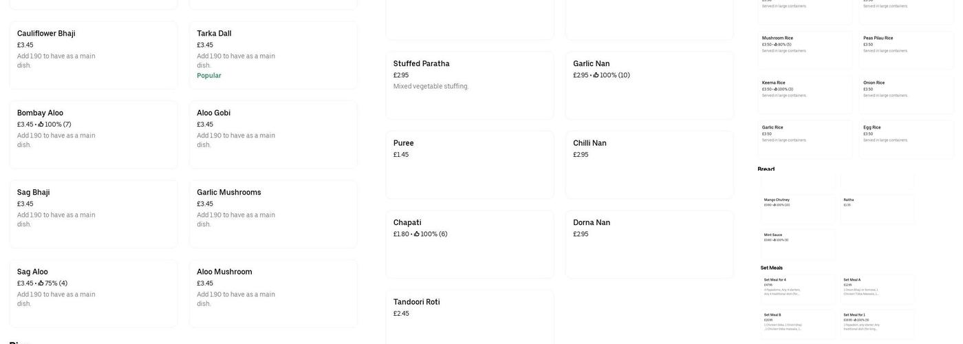 Royal Curry Centre Menu