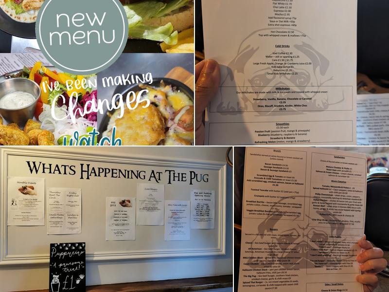 Pug and Pudding Menu