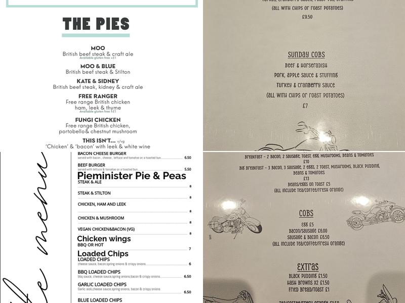 The New Inn, Chapel En Le Frith Menu