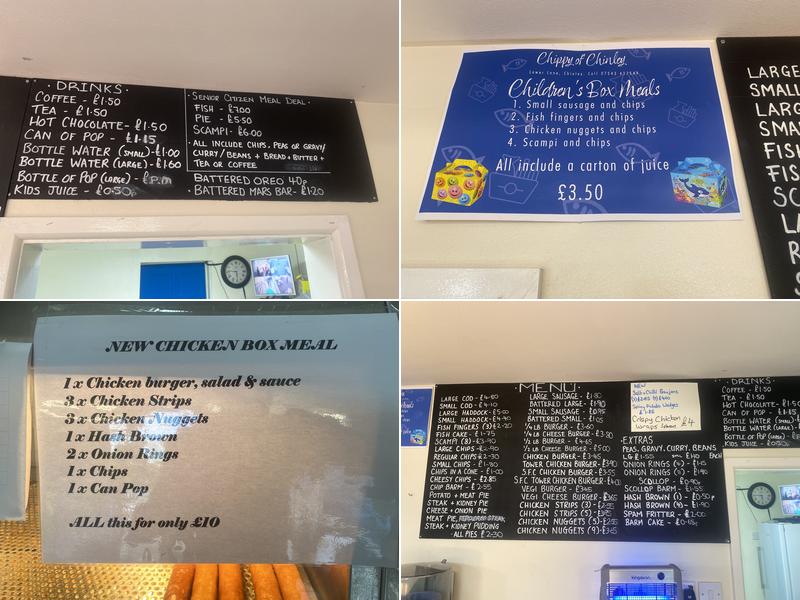 Chippy of Chinley Menu