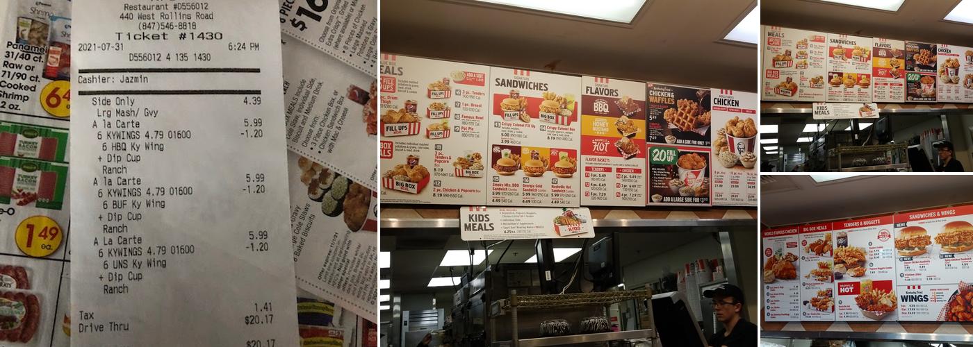 KFC Menu