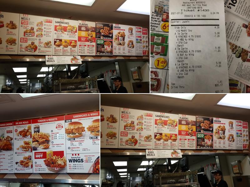 KFC Menu