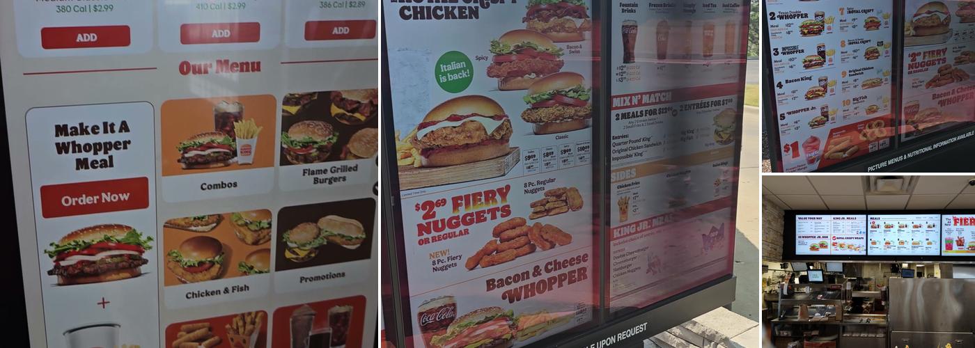Burger King Menu