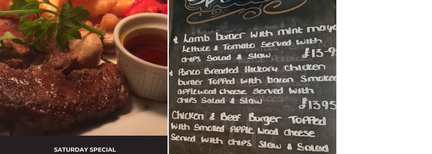 George and Dragon Charlesworth Menu