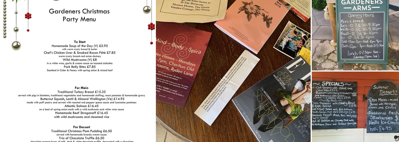 Gardeners Arms Menu