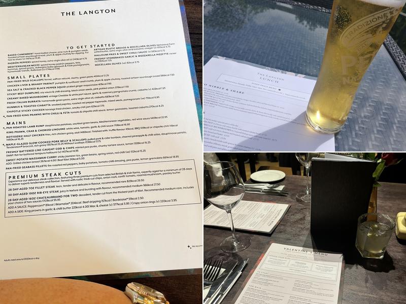 Langton Cheltenham Menu