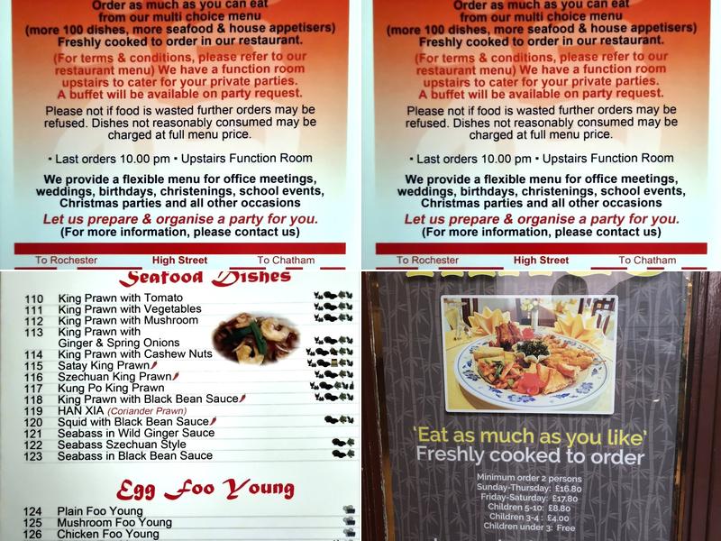 Tang's Menu