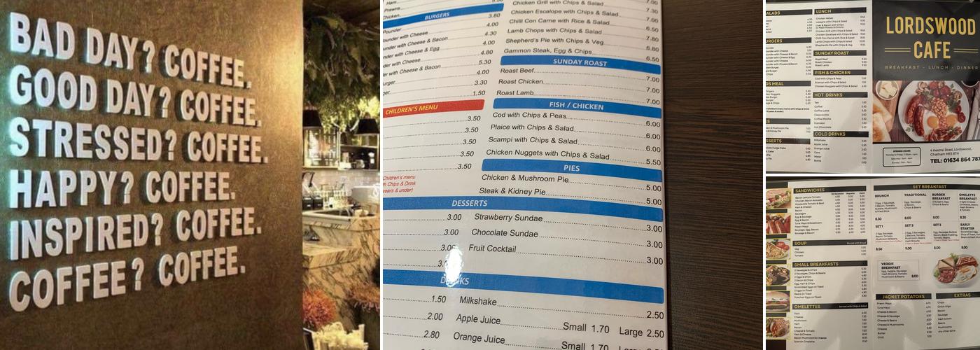 Lordswood Cafe Menu