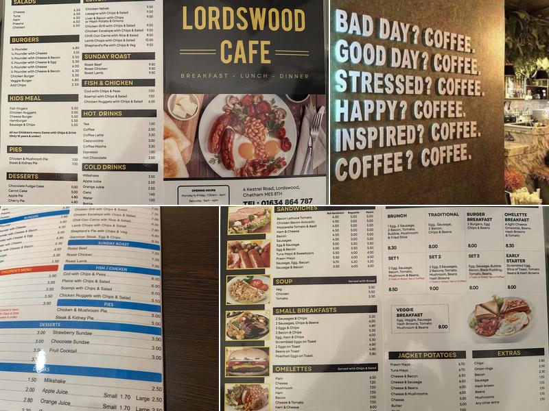 Lordswood Cafe Menu