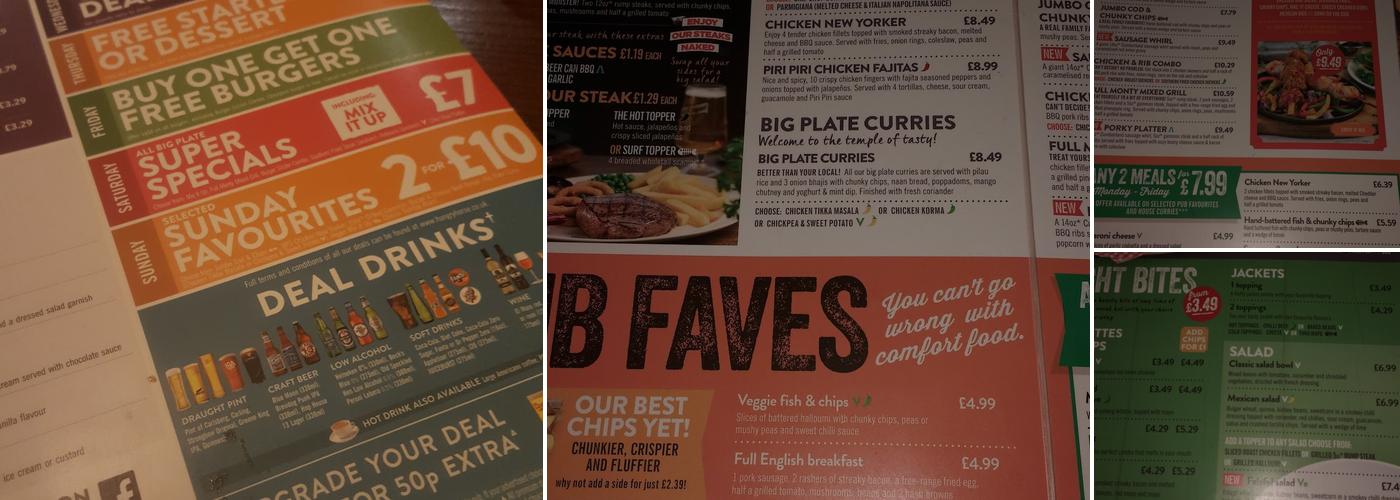 Poachers Pocket Menu