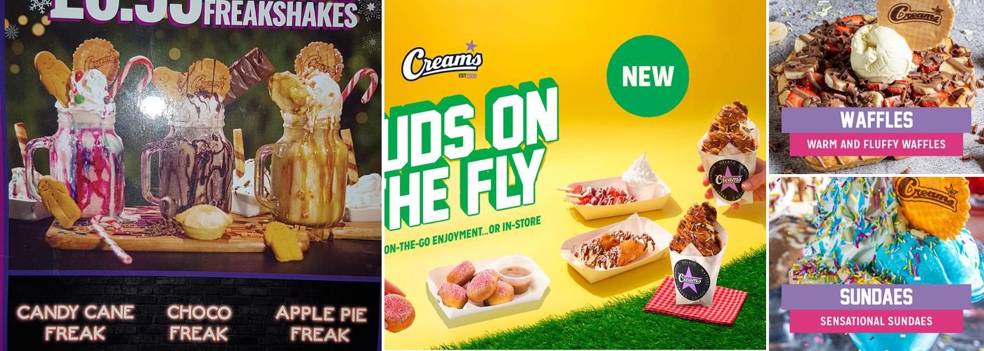 Creams Cafe Chatham Menu