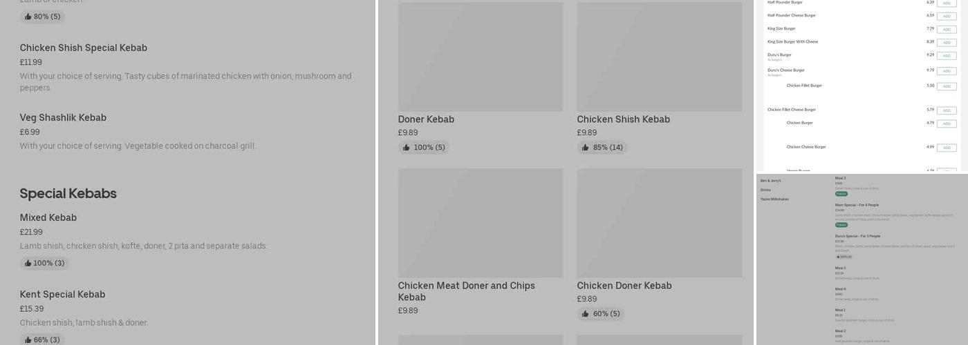 Duru's Kebabs House Menu