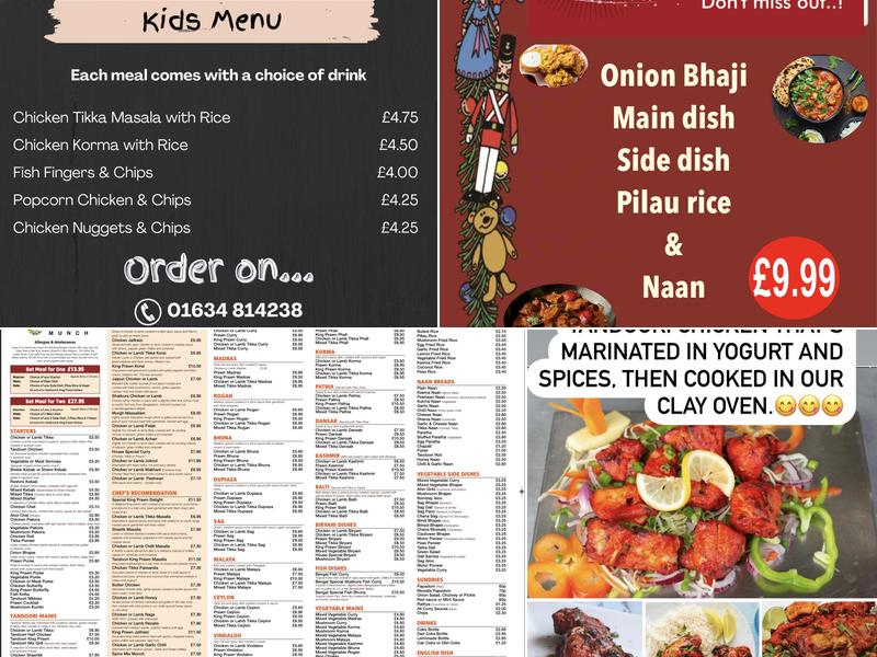 Curry Munch Menu