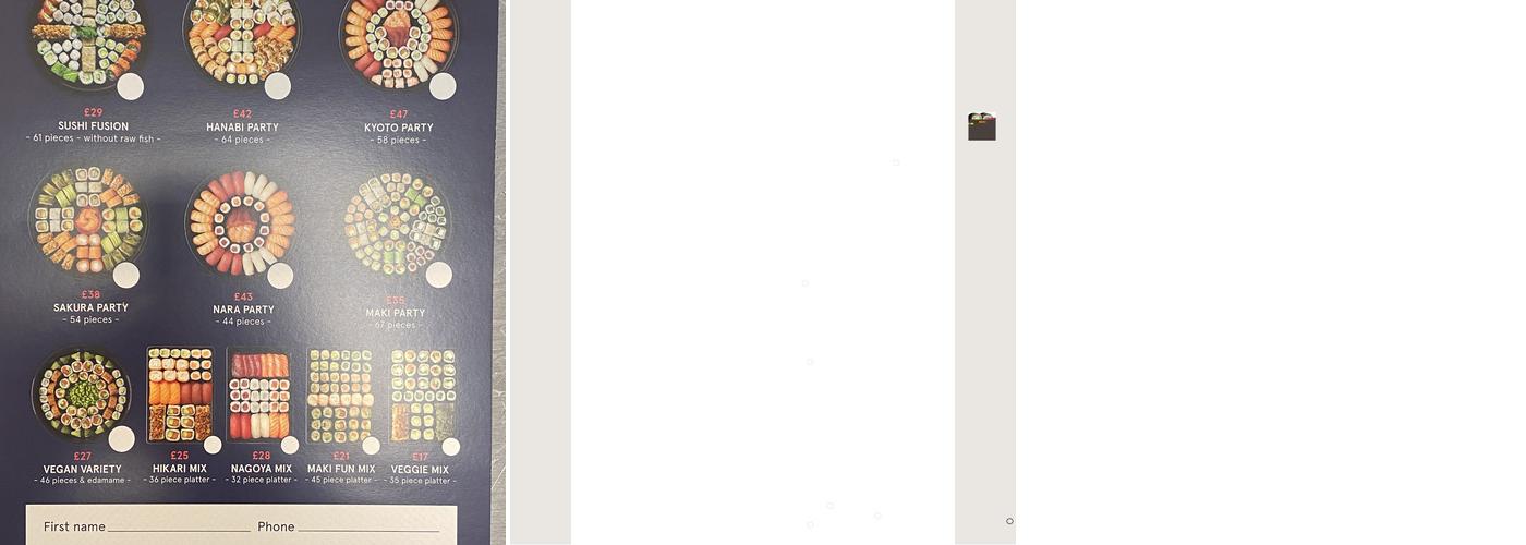 Sushi Daily Chatham Menu