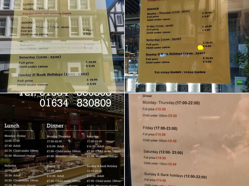 Spoon World Buffet & Bar Menu