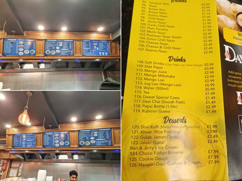 Dawat Spice Menu