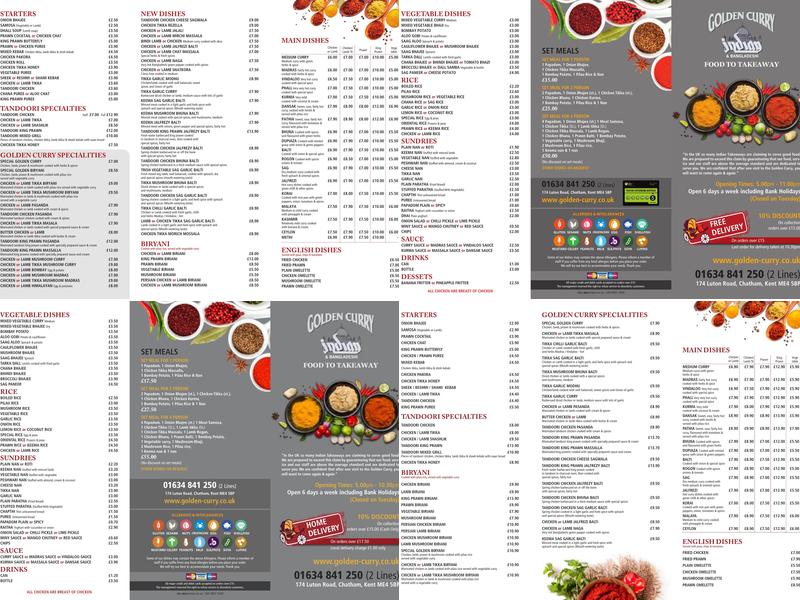 The Golden Curry Menu