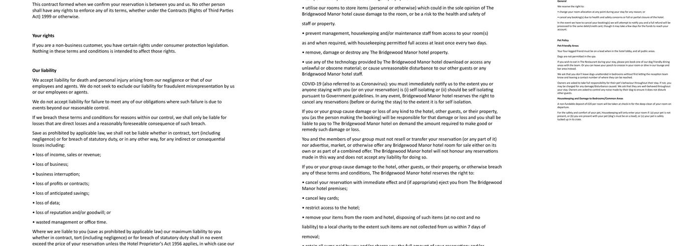 Bridgewood Manor Restaurant Menu