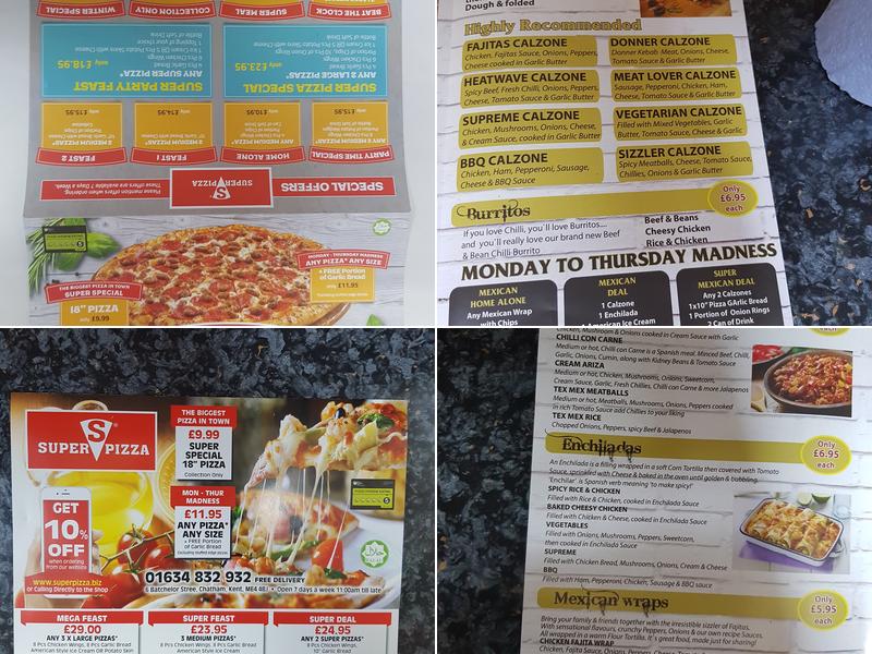 Super Pizza Menu