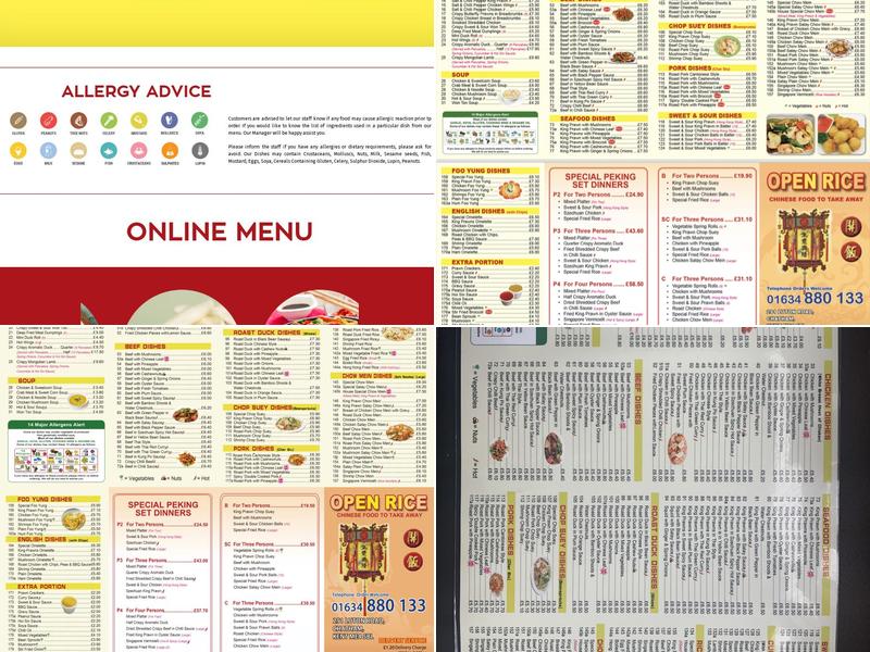 Open Rice Menu