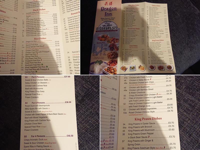 Dragon Inn Menu