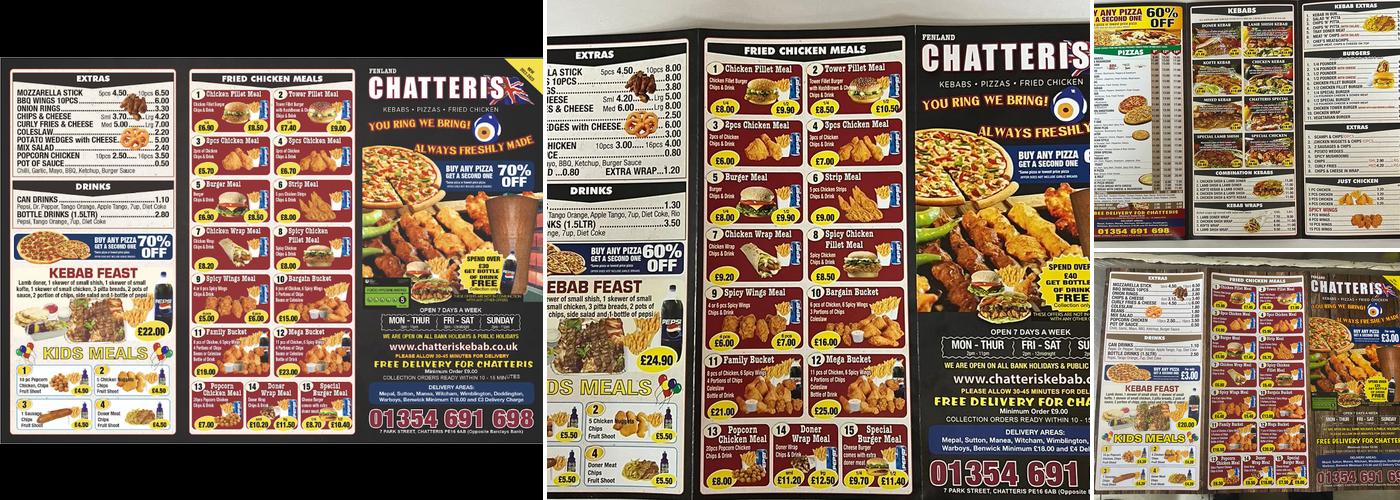 Chatteris Kebab Menu