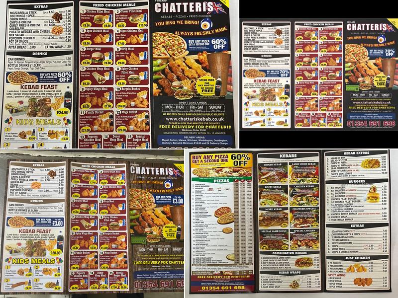 Chatteris Kebab Menu
