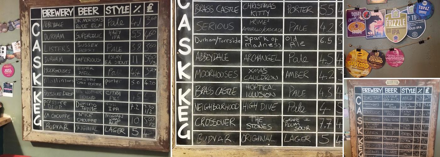 The Petersgate Tap Menu