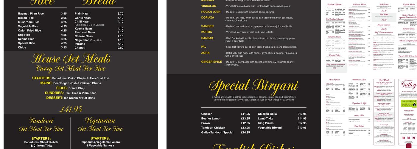 Gatley Tandoori Takeaway Menu