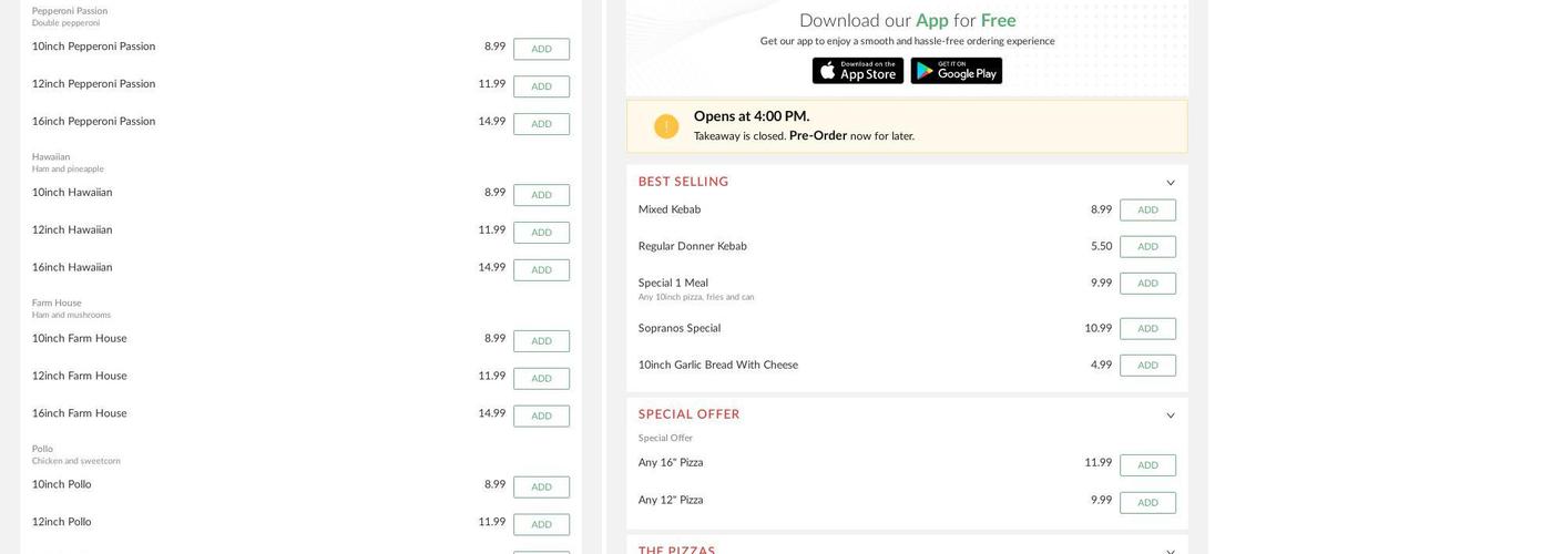 Sopranos Pizza And Grill Bar Menu