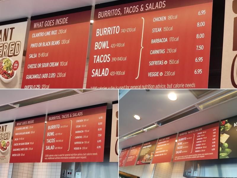 Chipotle Mexican Grill Menu