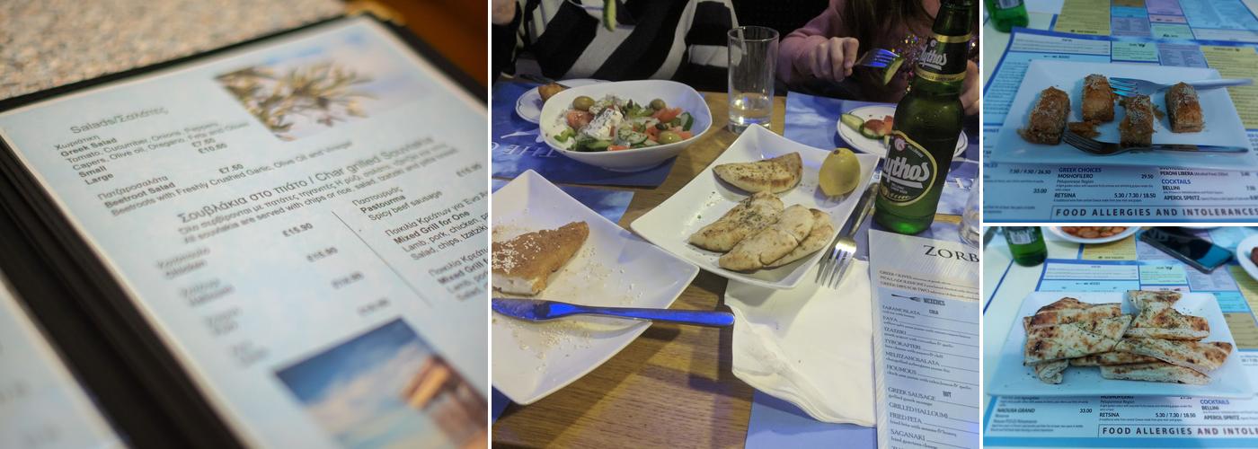 Zorba The Greek Menu