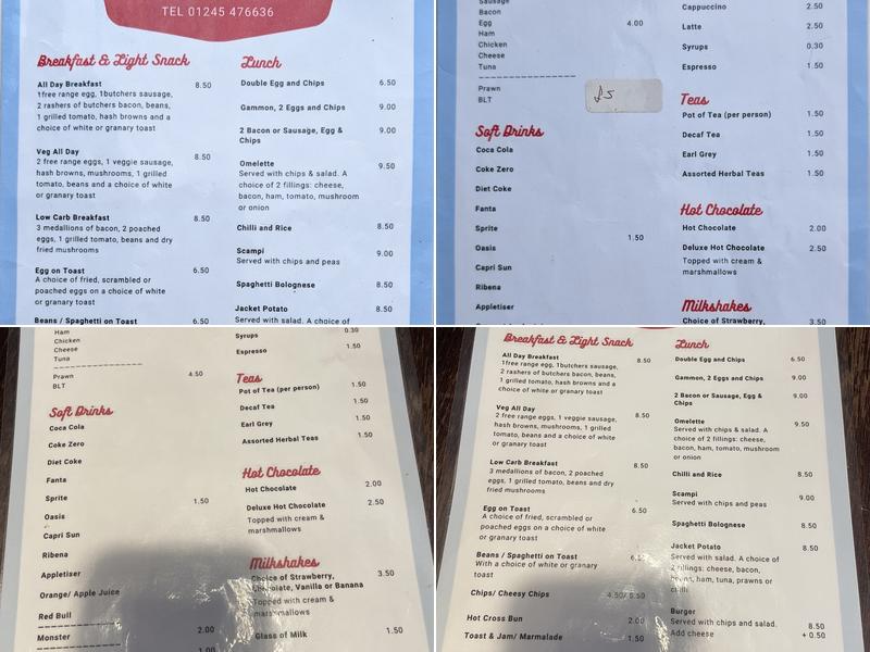 The Coffee Shop Menu