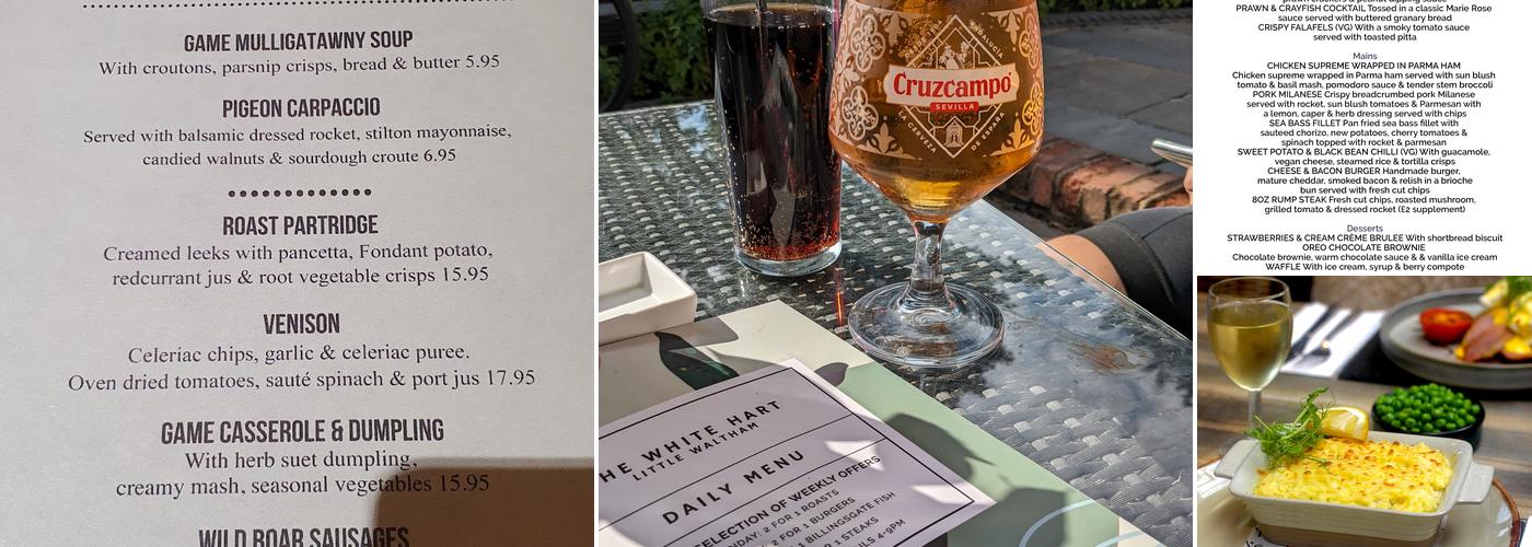 White Hart Menu