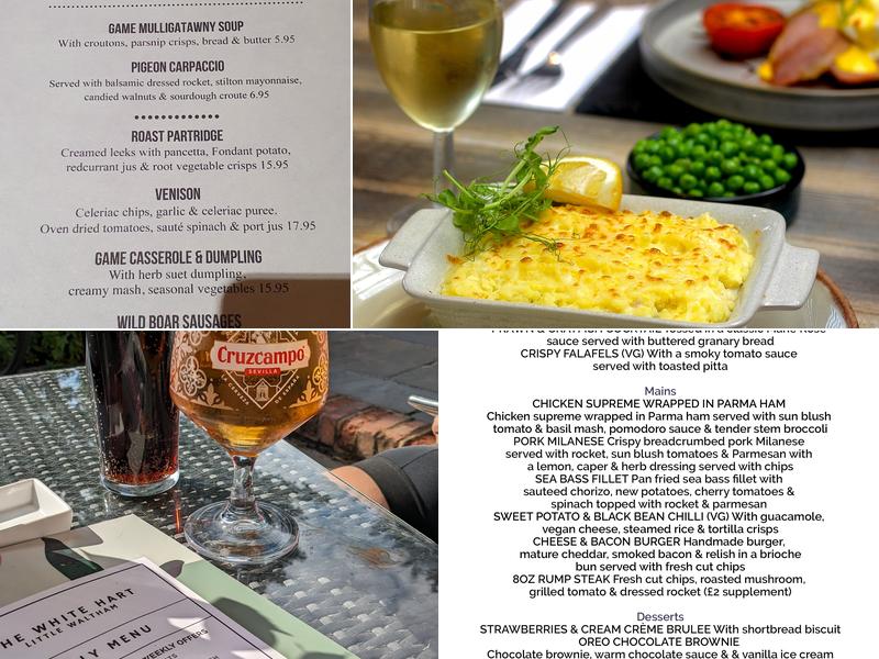 White Hart Menu