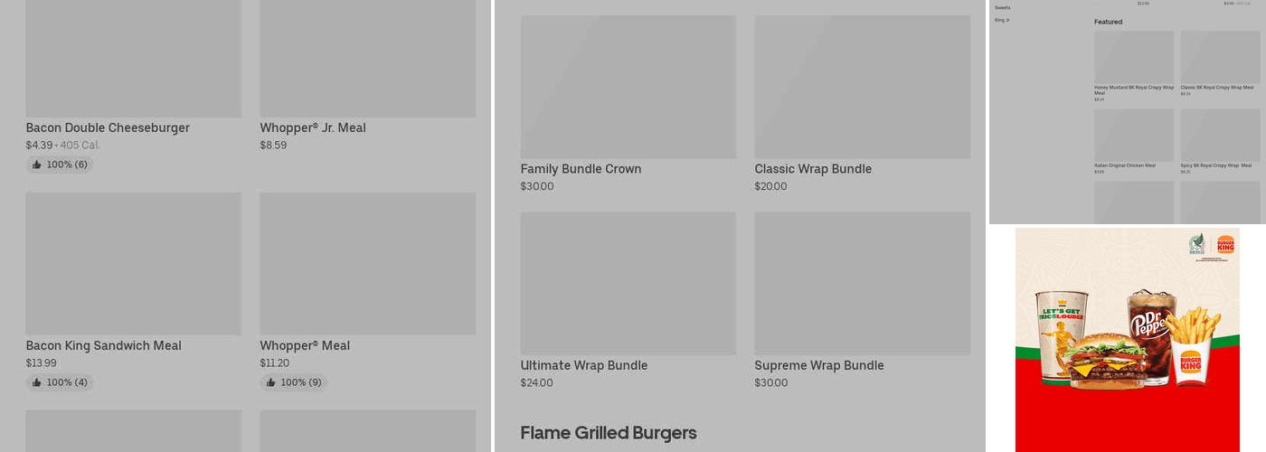 Burger King Menu