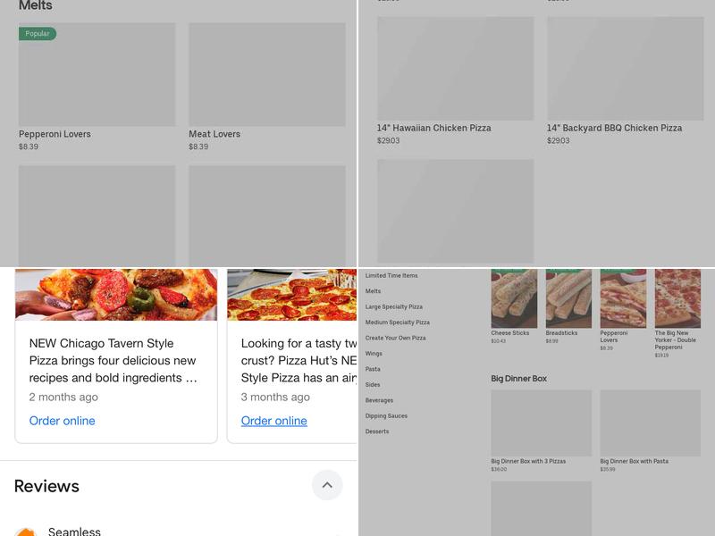 Pizza Hut Menu
