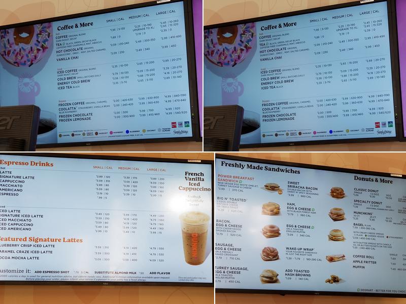 Dunkin' Menu