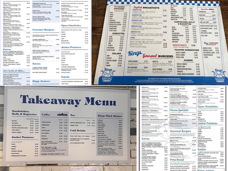 Kings Coffee House Menu