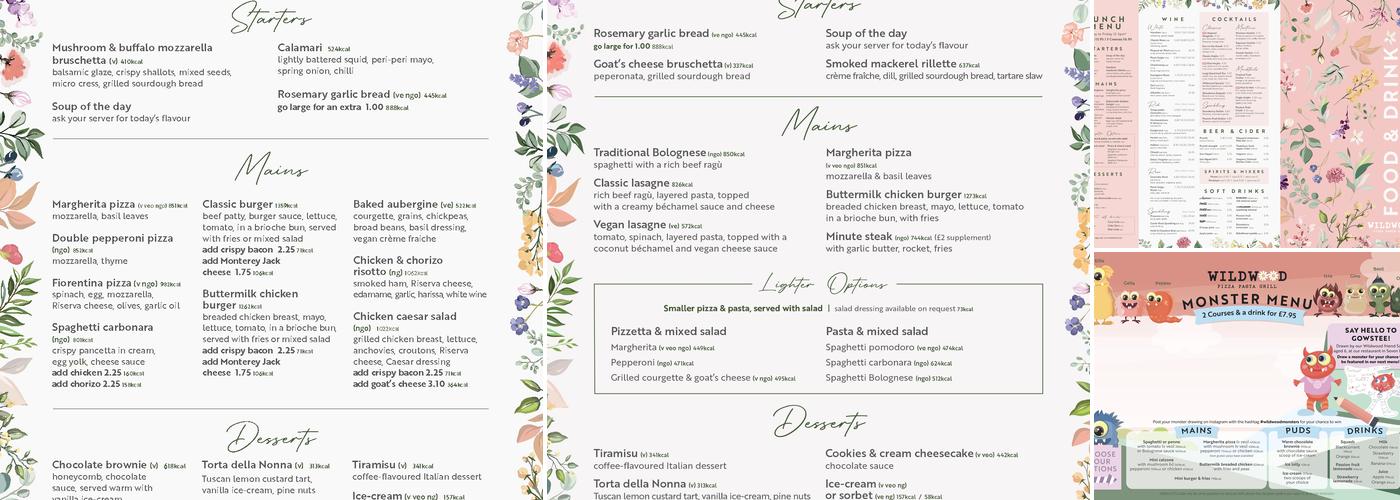 Wildwood Menu