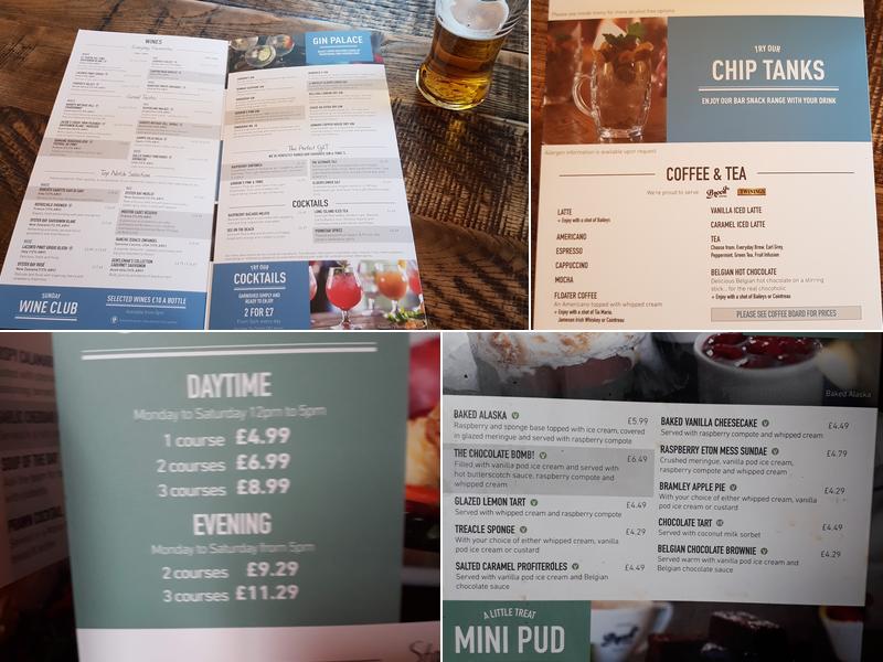 The White Horse Menu