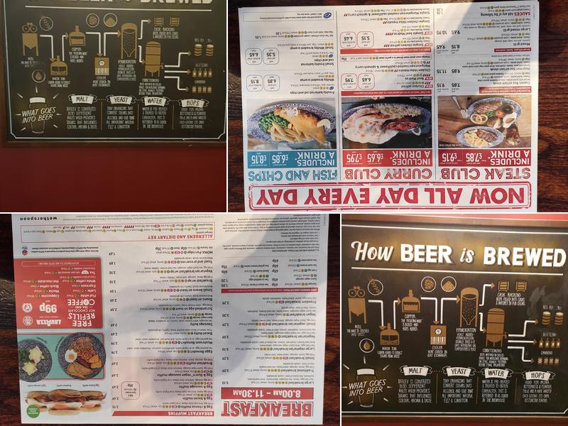 The Ivory Peg - JD Wetherspoon Menu