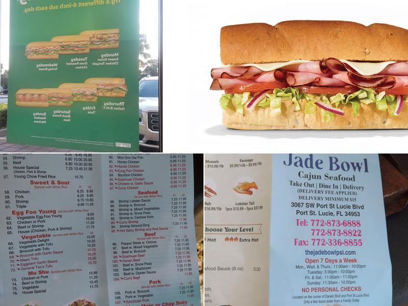 Subway Menu