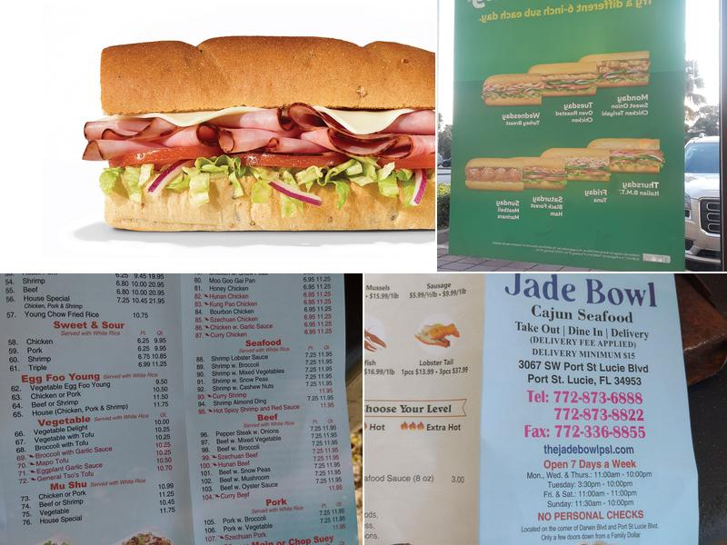 Subway Menu